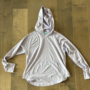 Patagonia Kids baselayer hoodie. Light purple.